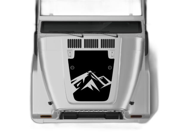 Mountain hood decals graphics compatible with Jeep Wrangler TJ
