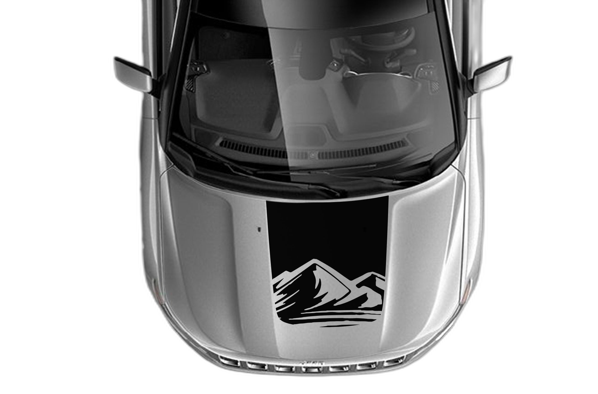 Mountain hood graphics decals compatible with Jeep Compass 2007 - 2025