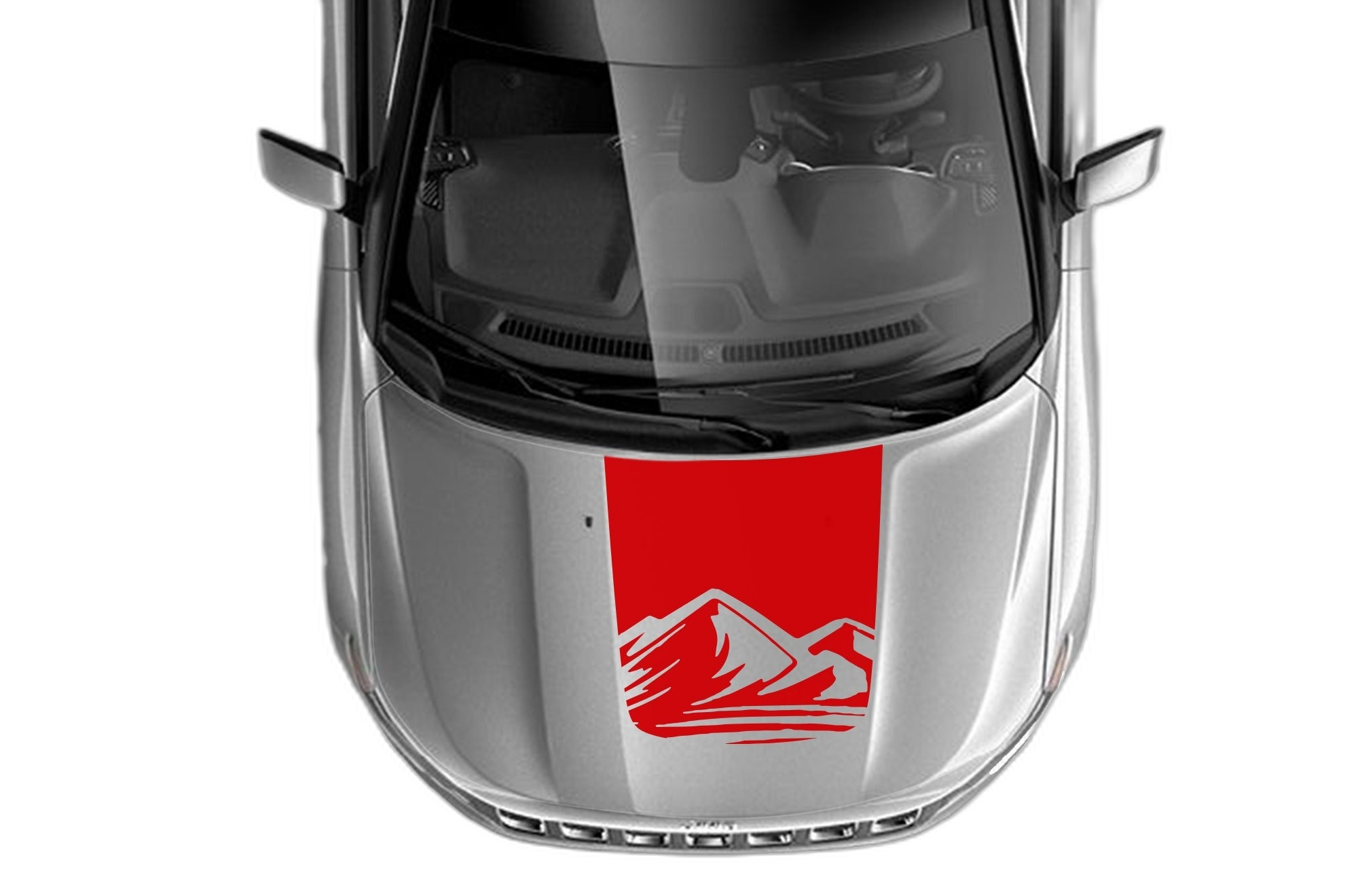 Mountain hood graphics decals compatible with Jeep Compass 2007 - 2025 - Image 2