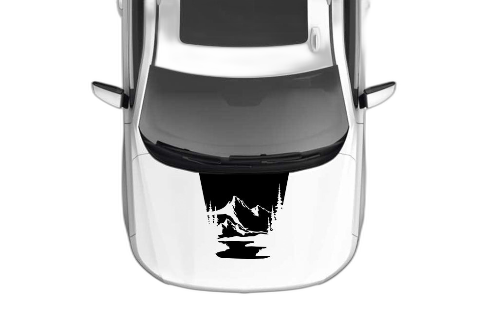 Mountain Lake Hood Decals Graphics for Chevrolet Tahoe