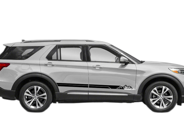 Mountain line side stripes decals graphics compatible with Ford Explorer