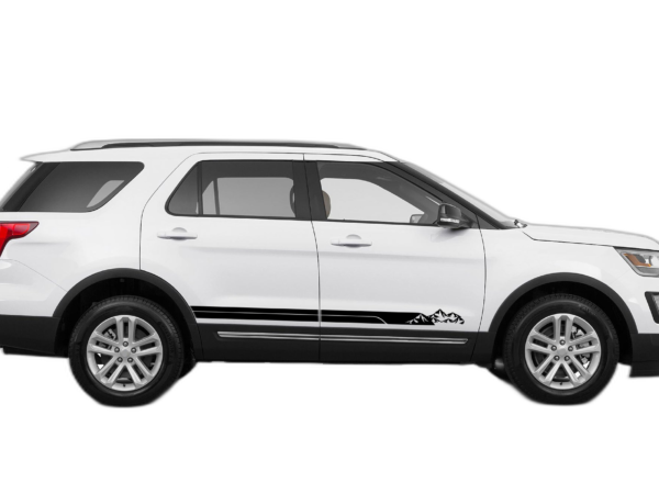 Mountain line side stripes decals graphics compatible with Ford Explorer 2011-2019
