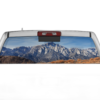 Mountain perforated rear window decal graphics compatible with Chevrolet Silverado 2014-2018