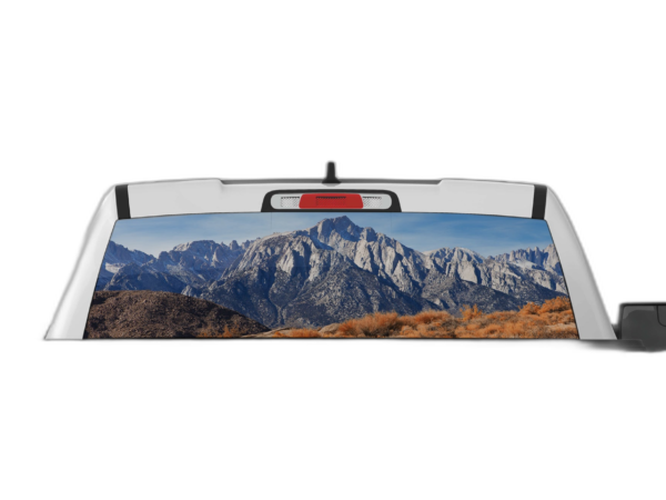 Mountain Perforated Rear Window Decal Graphics for Dodge Ram