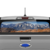 Mountain perforated rear window decal graphics compatible with Ford Maverick