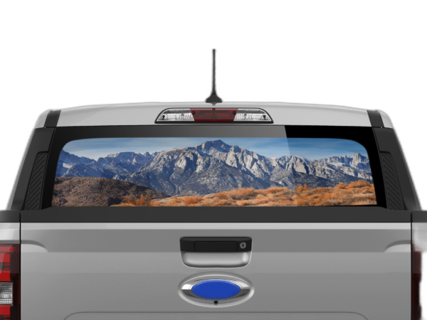 Mountain Perforated Rear Window Decal Graphics for Ford Maverick
