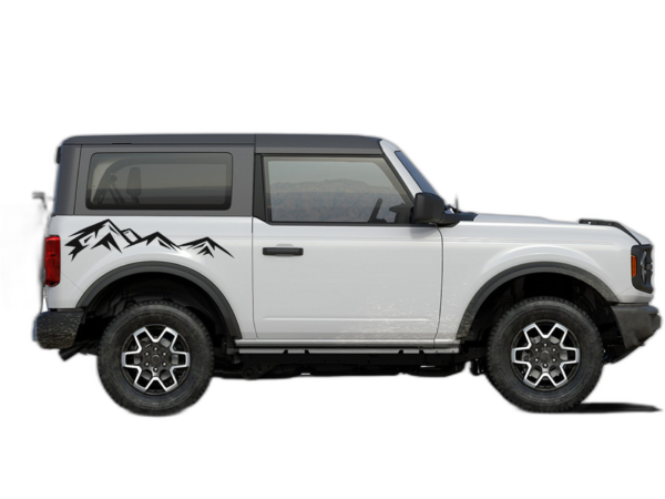 Mountain range decals graphics compatible with Ford Bronco 2 doors
