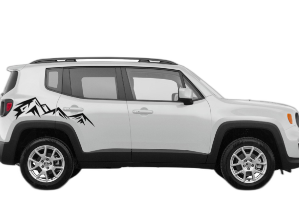 Mountain range graphics decals compatible with Jeep Renegade