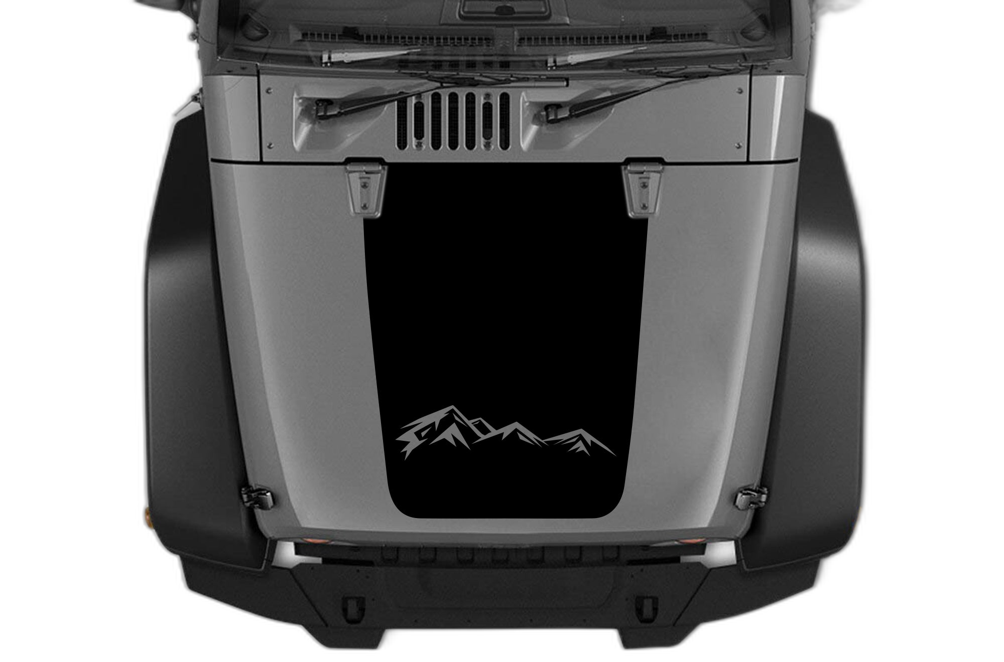 Mountain Range Hood Decals Graphics for Jeep Wrangler JK
