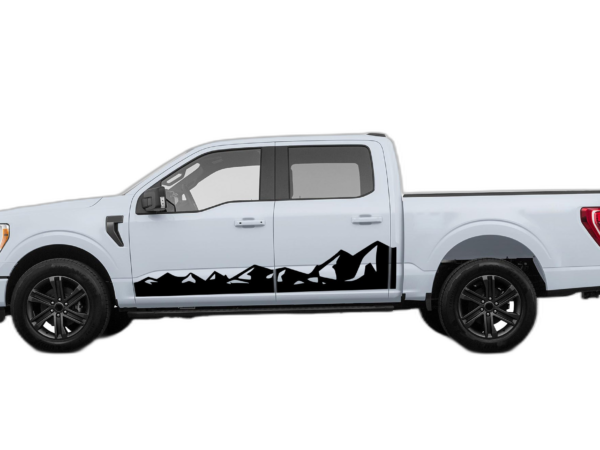 Mountain range side decals graphics compatible with Ford F150