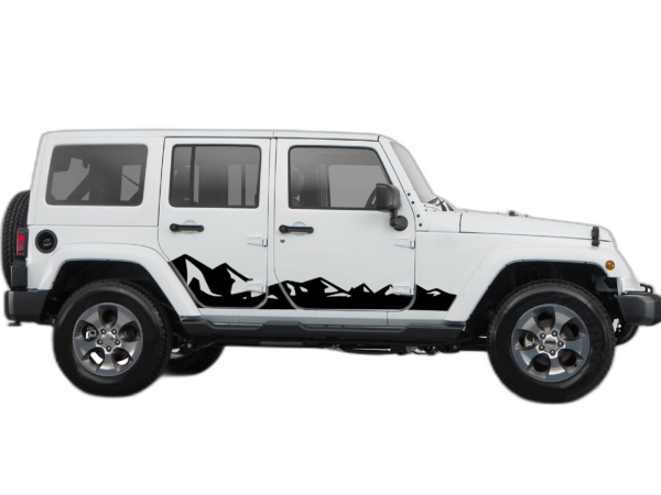 Mountain Range Side Decals Graphics for Jeep Wrangler JK