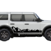 Mountain range side graphics decals compatible with Ford Bronco