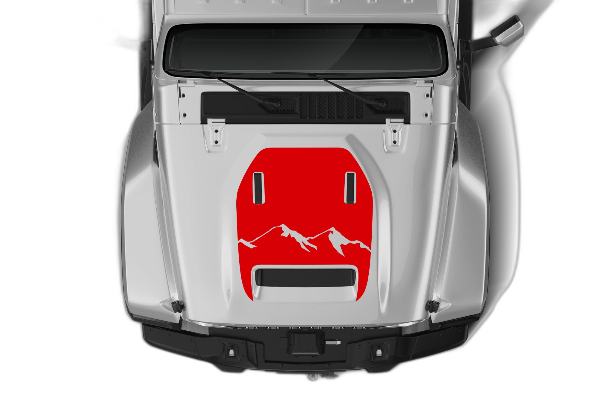 Mountain style hood graphics decals compatible with Jeep Gladiator JT Mojave - Image 2