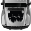 Mountain trees hood graphics decals compatible with Jeep Gladiator JT