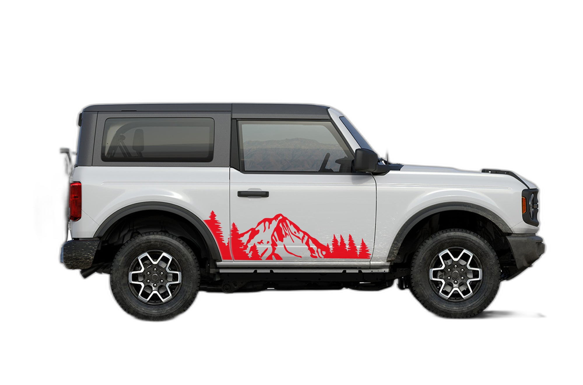Mountain Forest Door Side Decals Graphics for Ford Bronco 2 Doors - Image 2