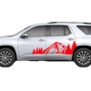 Mountain forest side graphics decals compatible with Chevrolet Traverse 2018-2023
