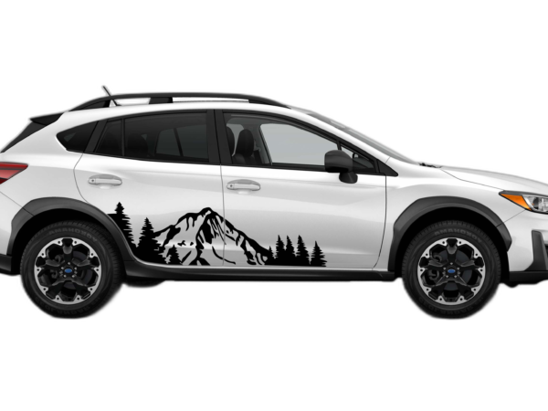Mountain forest side graphics decals compatible with Subaru Crosstrek 2018-2023