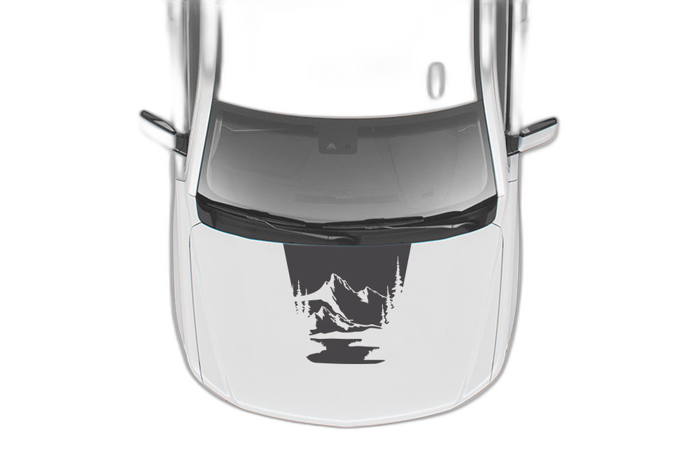 Mountain lake hood decals graphics compatible with Chevrolet Tahoe 2015-2020 - Image 2