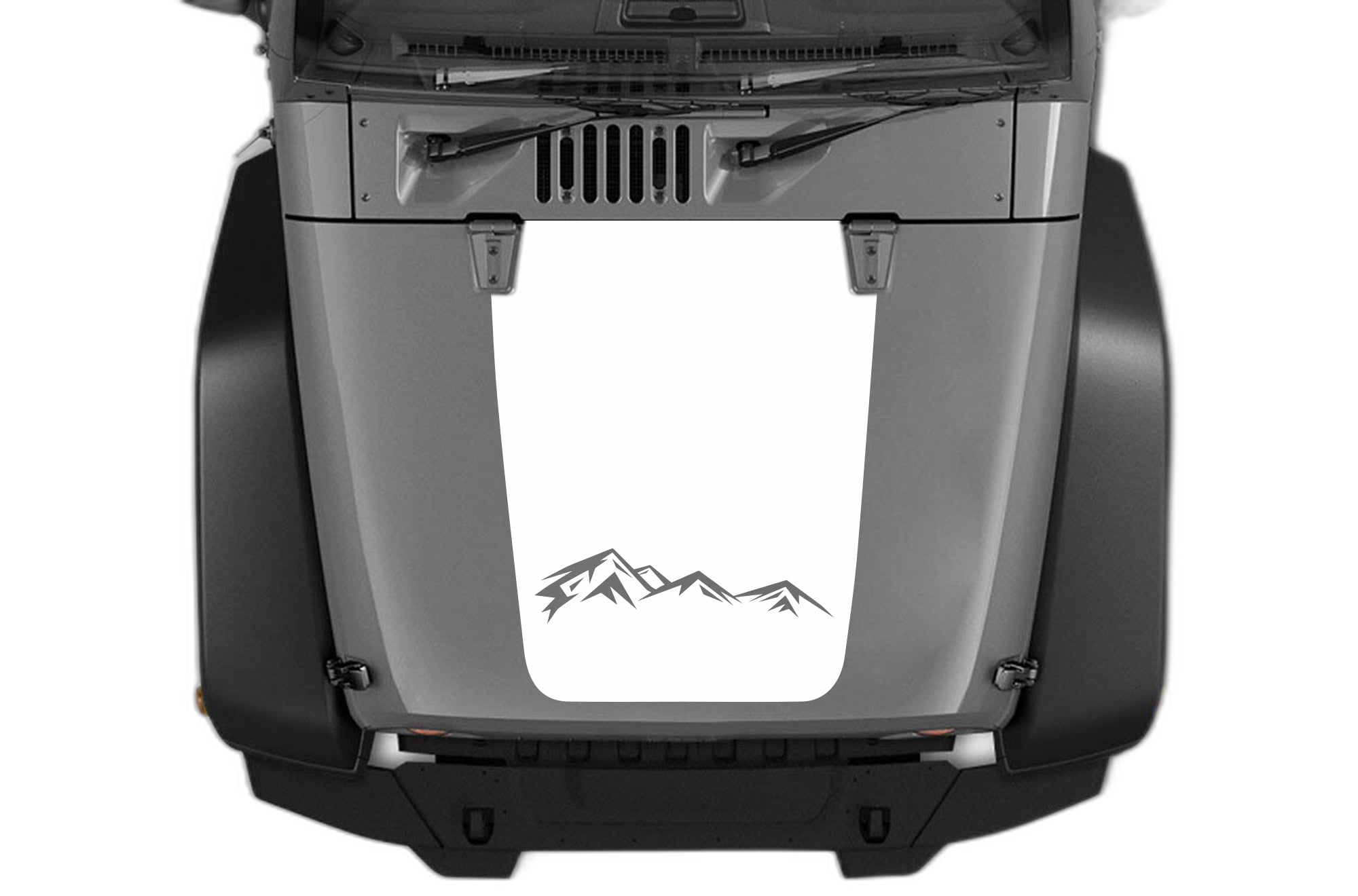 Mountain Range Hood Decals Graphics for Jeep Wrangler JK - Image 2