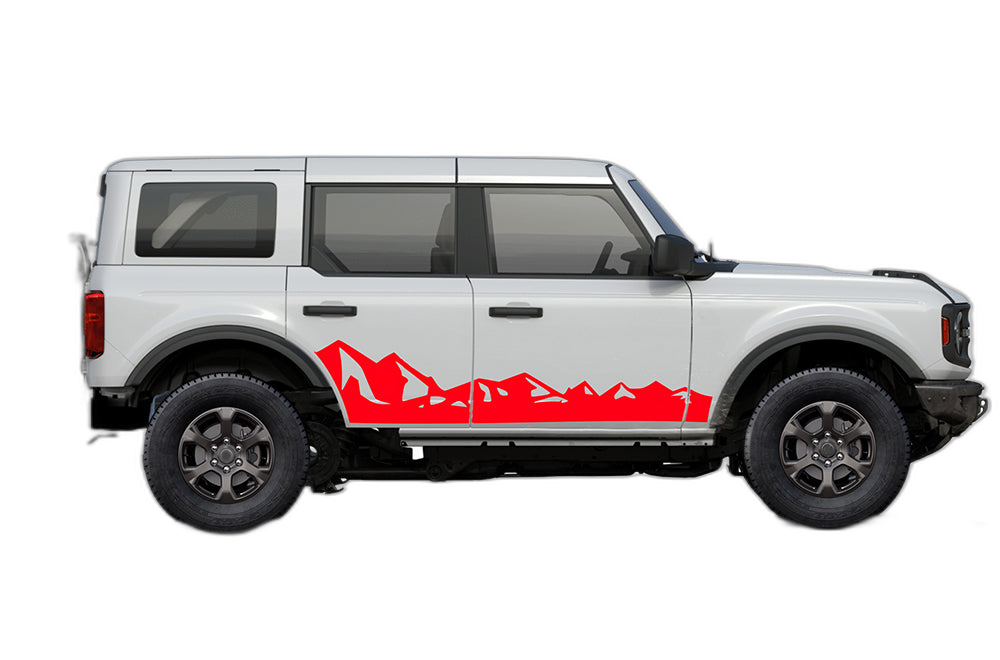 Mountain range side graphics decals compatible with Ford Bronco - Image 2