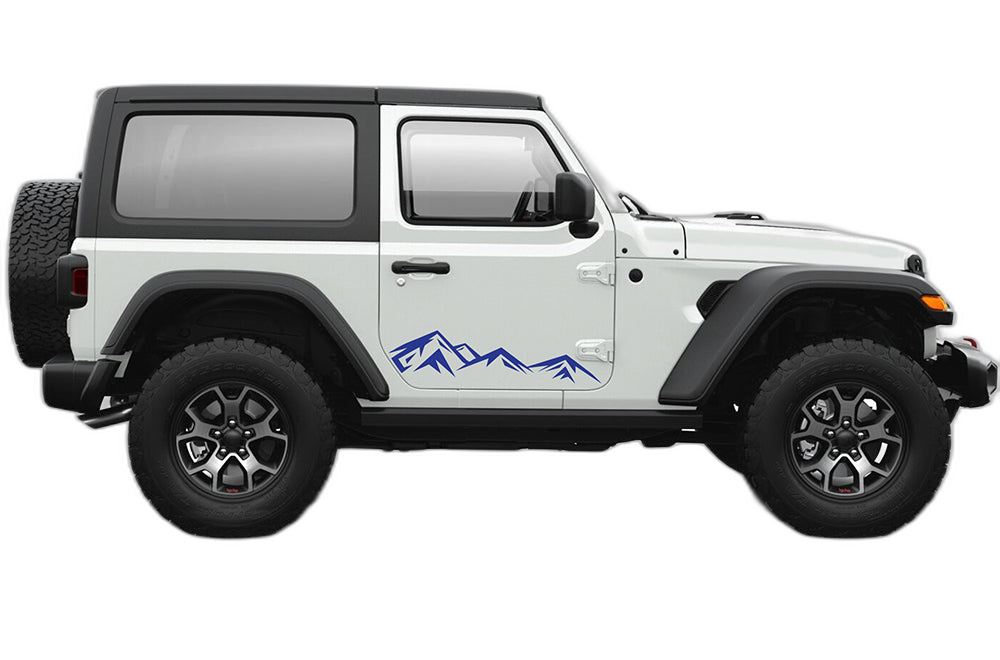 Mountain range side graphics decals compatible with Jeep Wrangler JL 2 doors - Image 2