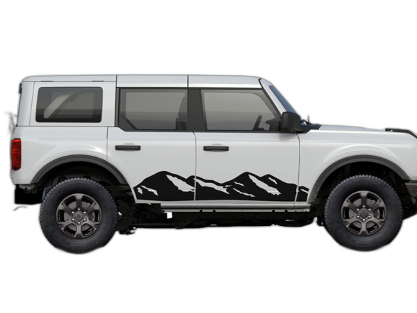 Mountains side decals graphics compatible with Ford Bronco