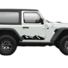 Mountains side graphics decals compatible with Jeep Wrangler JL 2 doors