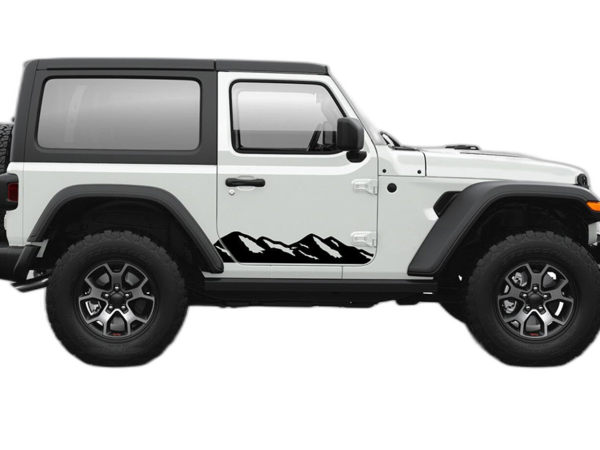 Mountains Side Graphics for Jeep Wrangler JL 2 Doors