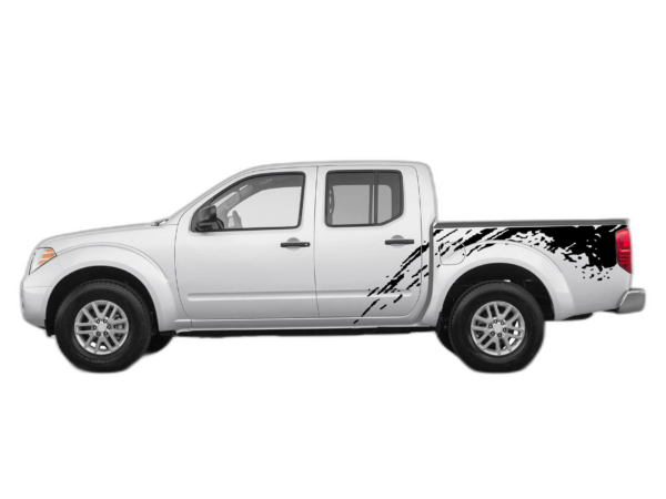 Mud Splash Bed Side Decals Graphics for Nissan Frontier 2005-2021