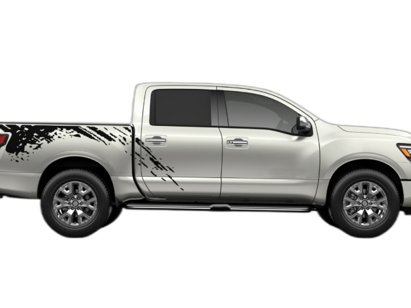 Mud Splash Bed Side Decals Graphics for Nissan Titan 2017-2025