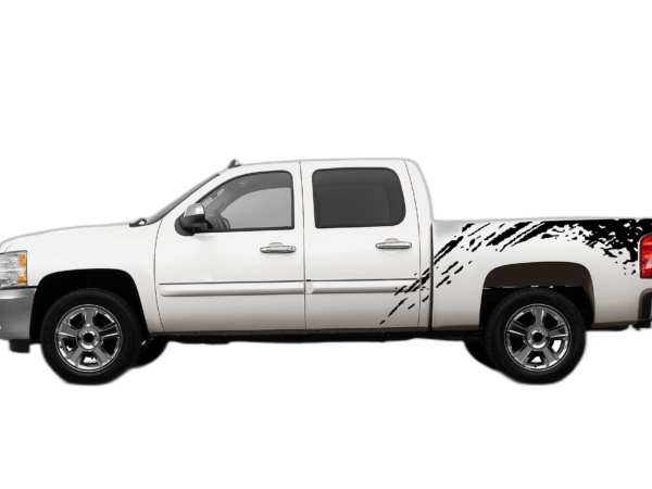 Mud Splash Side Bed Decals Graphics for Chevrolet Silverado 2007-2013