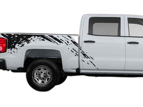Mud Splash Side Bed Decals Graphics for Chevrolet Silverado 2014-2018