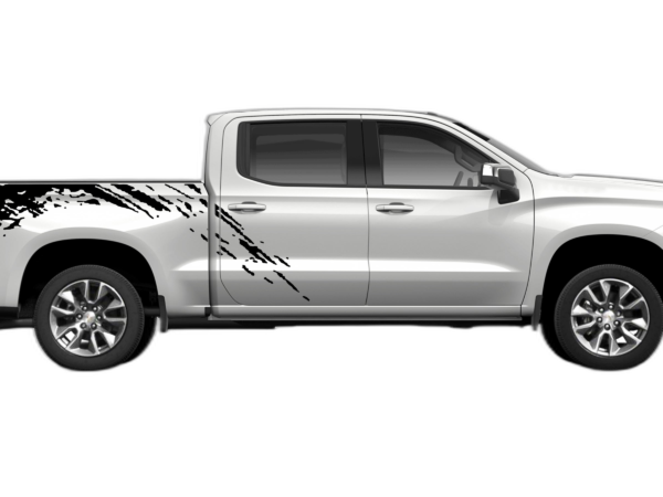Mud splash side bed decals graphics compatible with Chevrolet Silverado