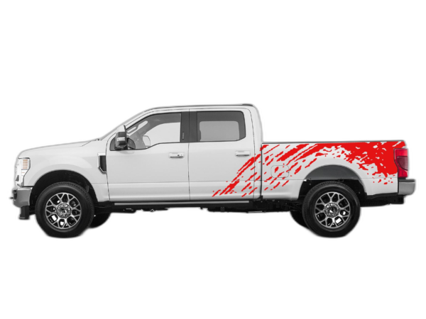 Mud splash side bed decals graphics compatible with Ford F250 2017-2022