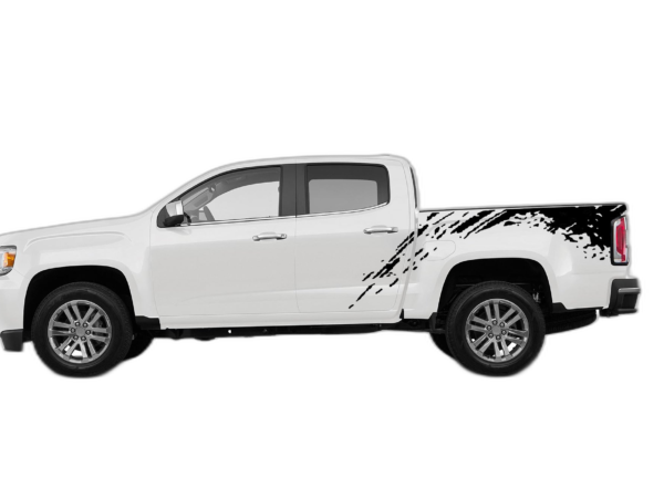 Mud Splash Side Bed Decals Graphics for GMC Canyon 2015-2022