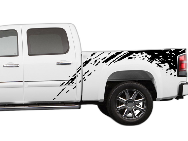 Mud splash side bed decals graphics compatible with GMC Sierra 2007-2013