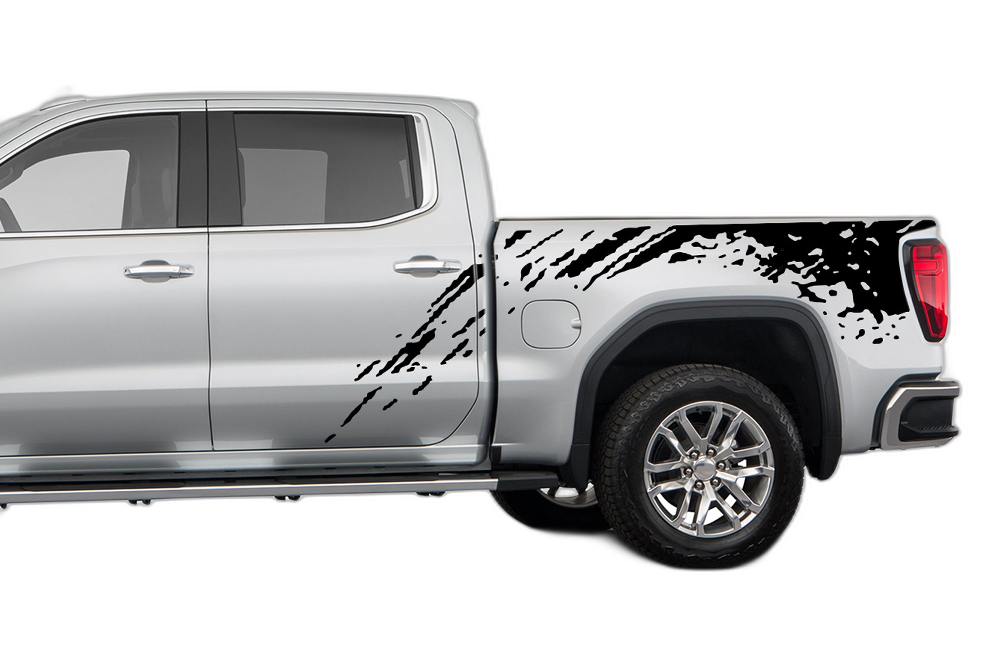 Mud Splash Side Bed Decals Graphics for GMC Sierra