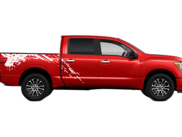 Mud splash bed side decals graphics compatible with Nissan Titan 2017-2025