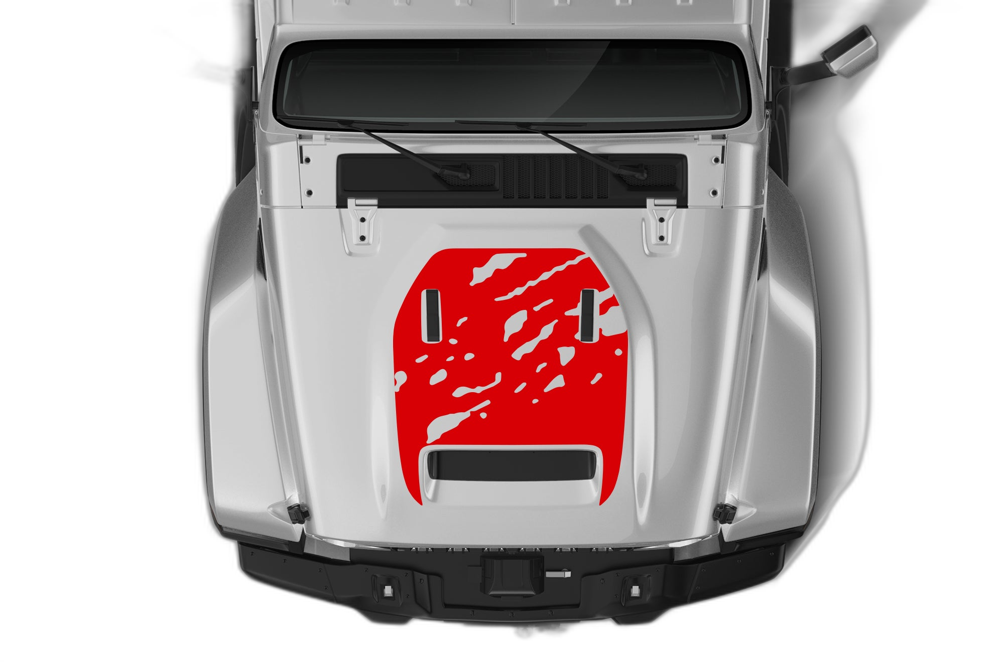 Mud splash hood graphics decals compatible with Jeep Gladiator JT Mojave - Image 2