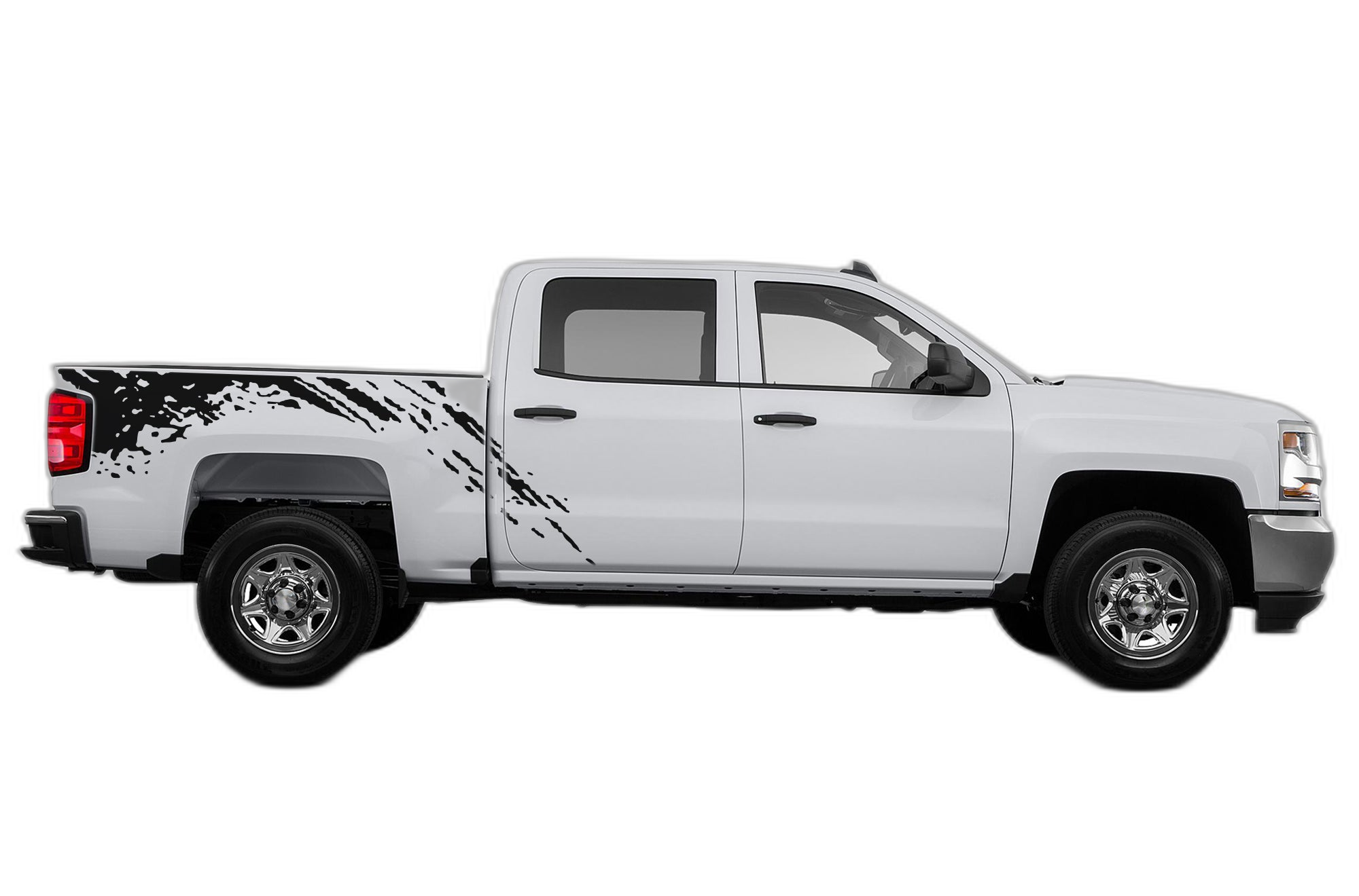 Mud Splash Side Bed Decals Graphics for Chevrolet Silverado 2014-2018 - Image 2