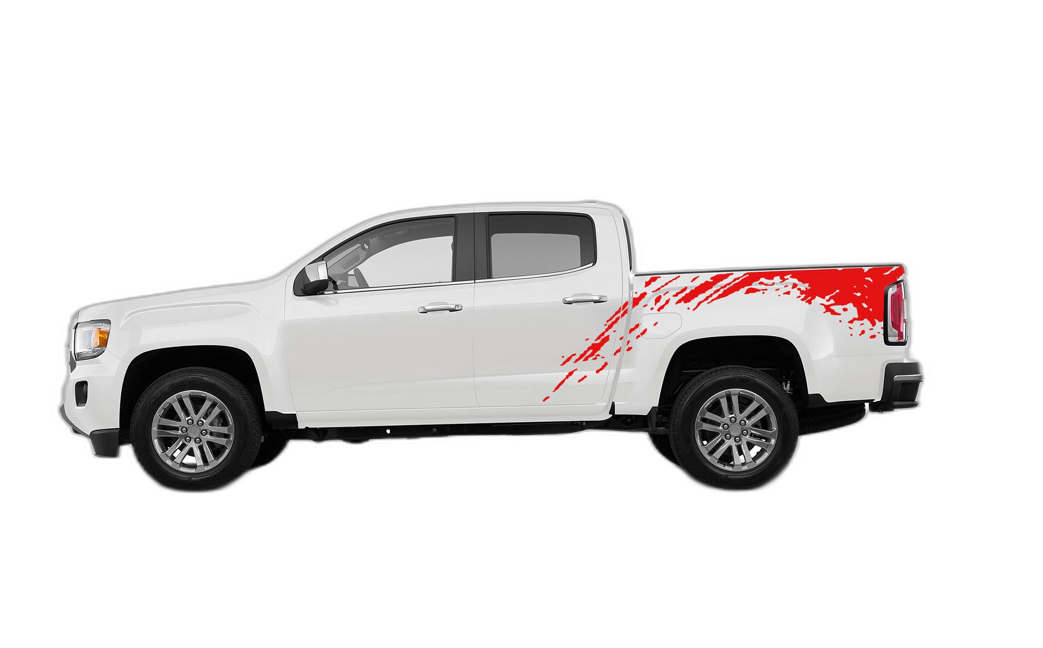 Mud Splash Side Bed Decals Graphics for GMC Canyon 2015-2022 - Image 2