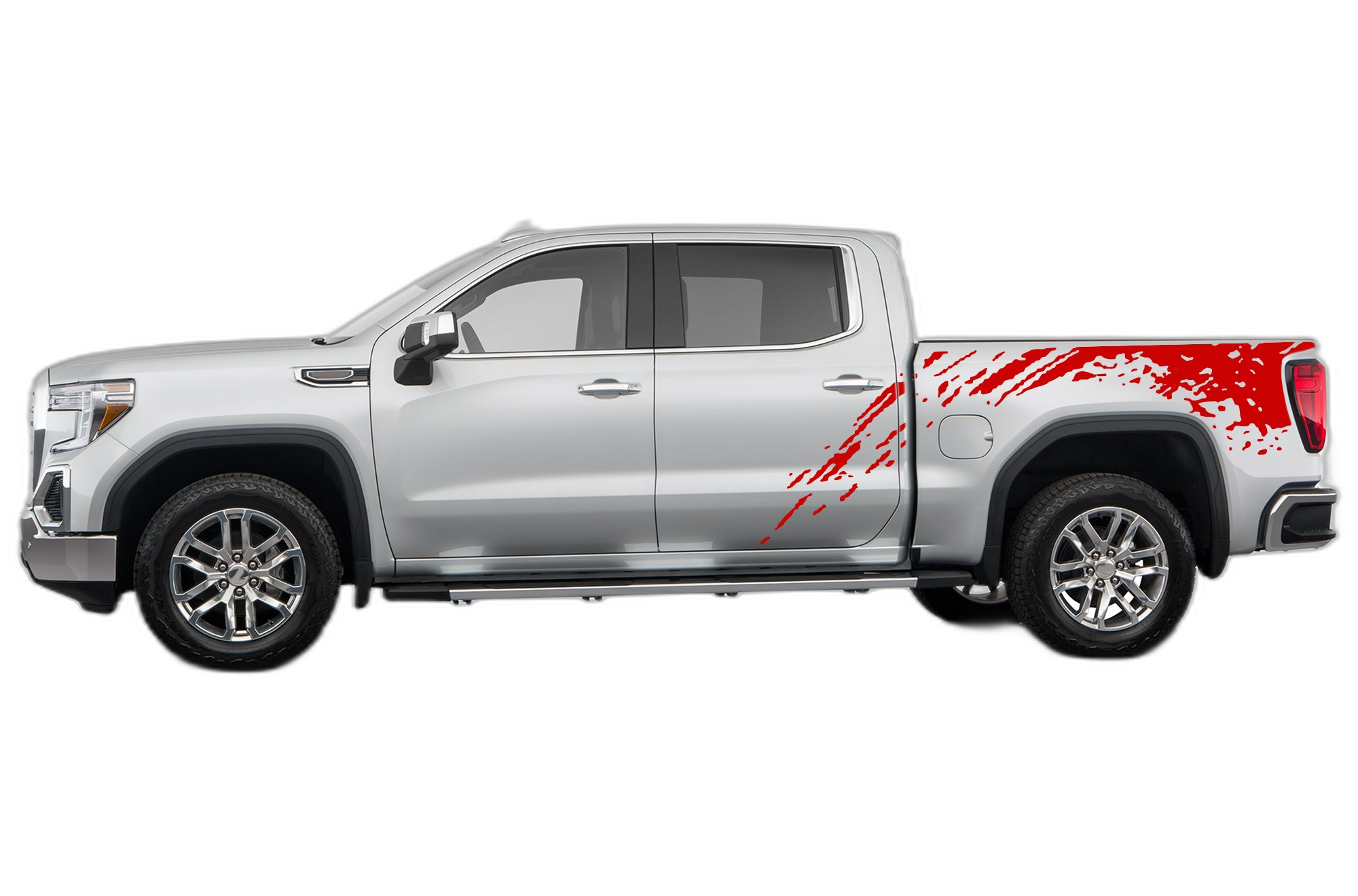 Mud Splash Side Bed Decals Graphics for GMC Sierra - Image 2