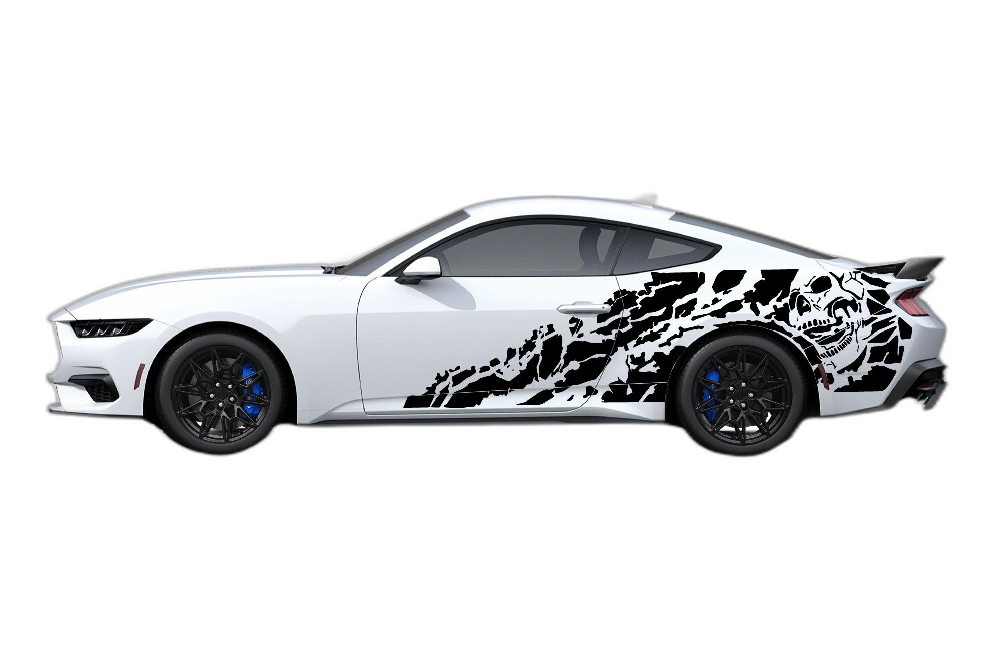 Nightmare graphics side decals compatible with Ford Mustang
