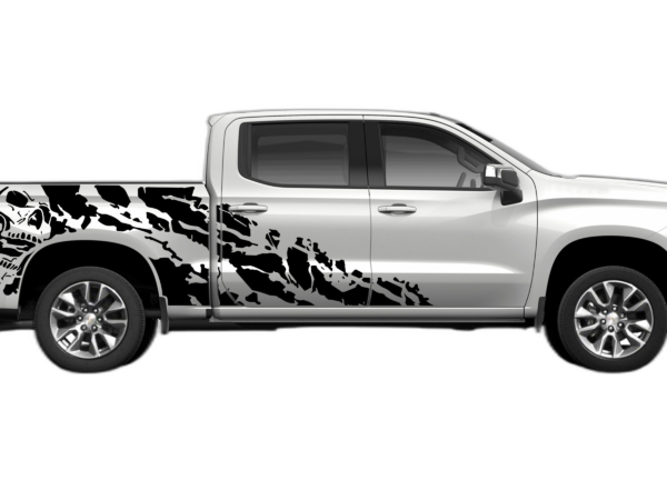 Nightmare shredded side decals graphics compatible with Chevrolet Silverado