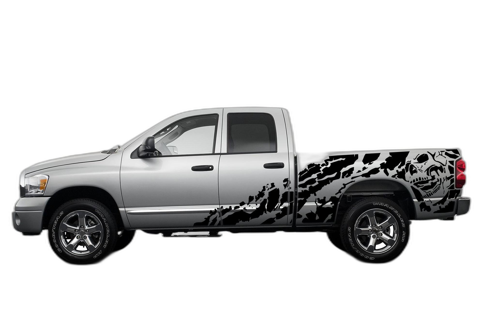 Nightmare shredded side decals graphics compatible with Dodge Ram 2002-2008