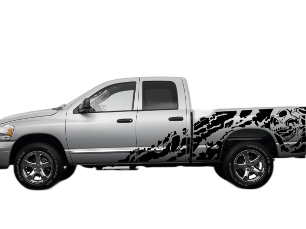 Nightmare Shredded Side Decals Graphics for Dodge Ram 2002-2008