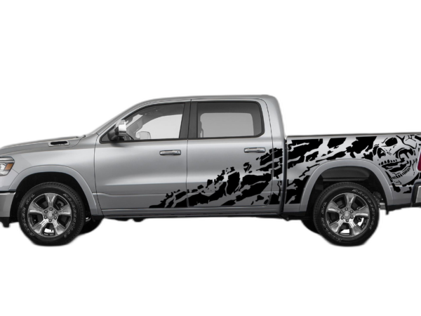 Nightmare Shredded Side Decals Graphics for Dodge Ram