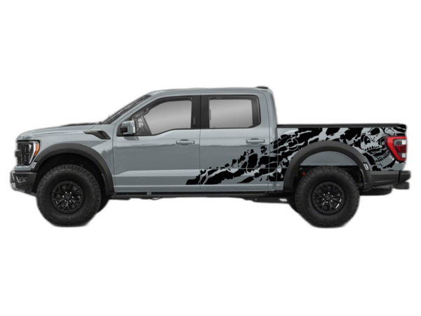 Nightmare shredded side decals graphics compatible with Ford F150 Raptor