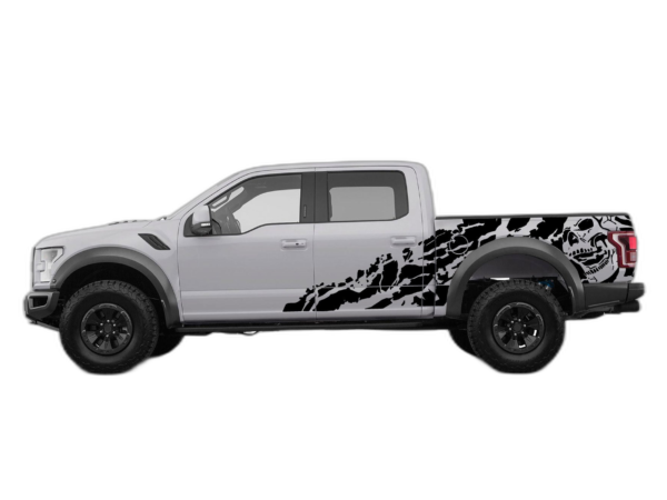 Nightmare shredded side decals graphics compatible with Ford F150 Raptor 2017-2020
