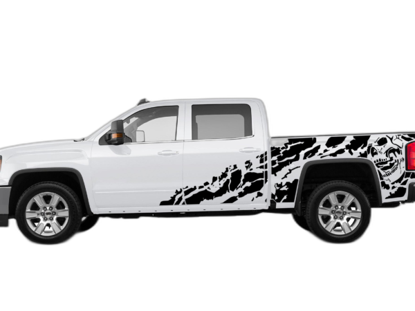 Nightmare Shredded Side Decals Graphics for GMC Sierra 2014-2018